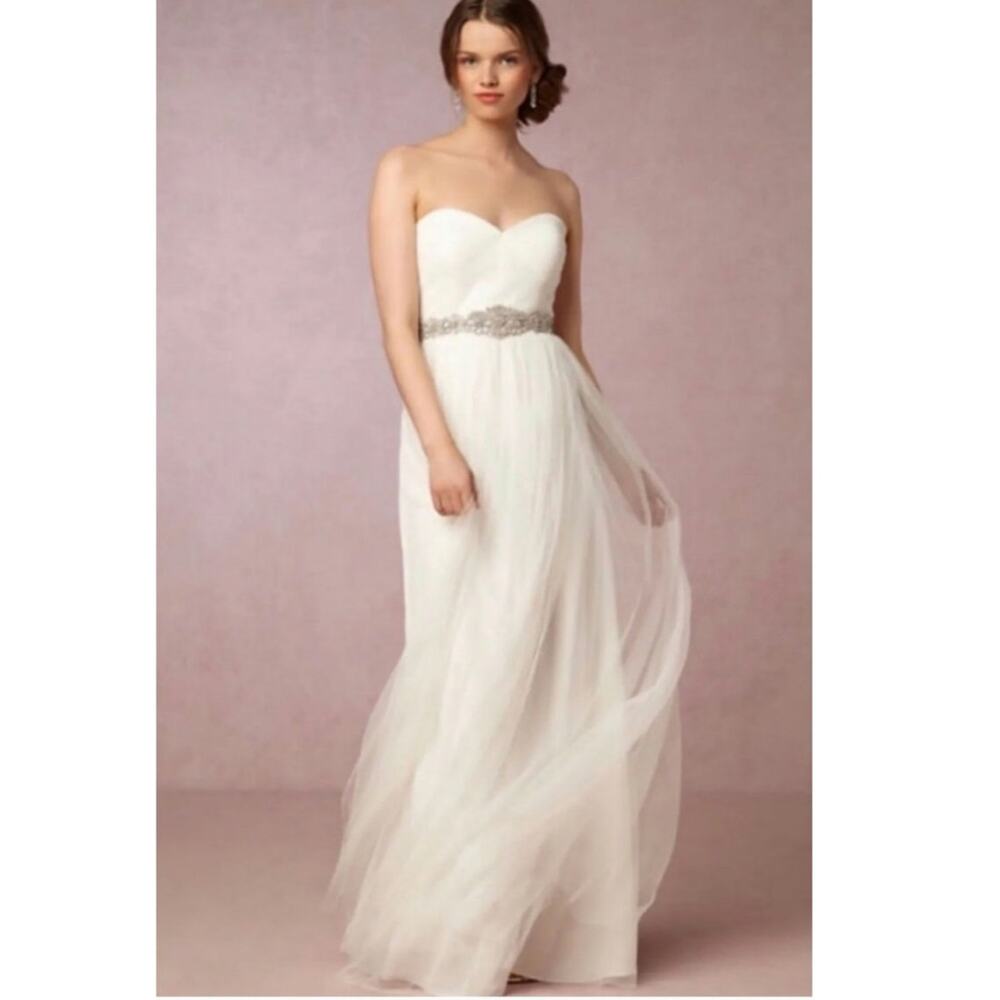 New Anthropologie BHLDN Jenny Yoo Annabelle Convertible Maxi Dress $260 Sz 6